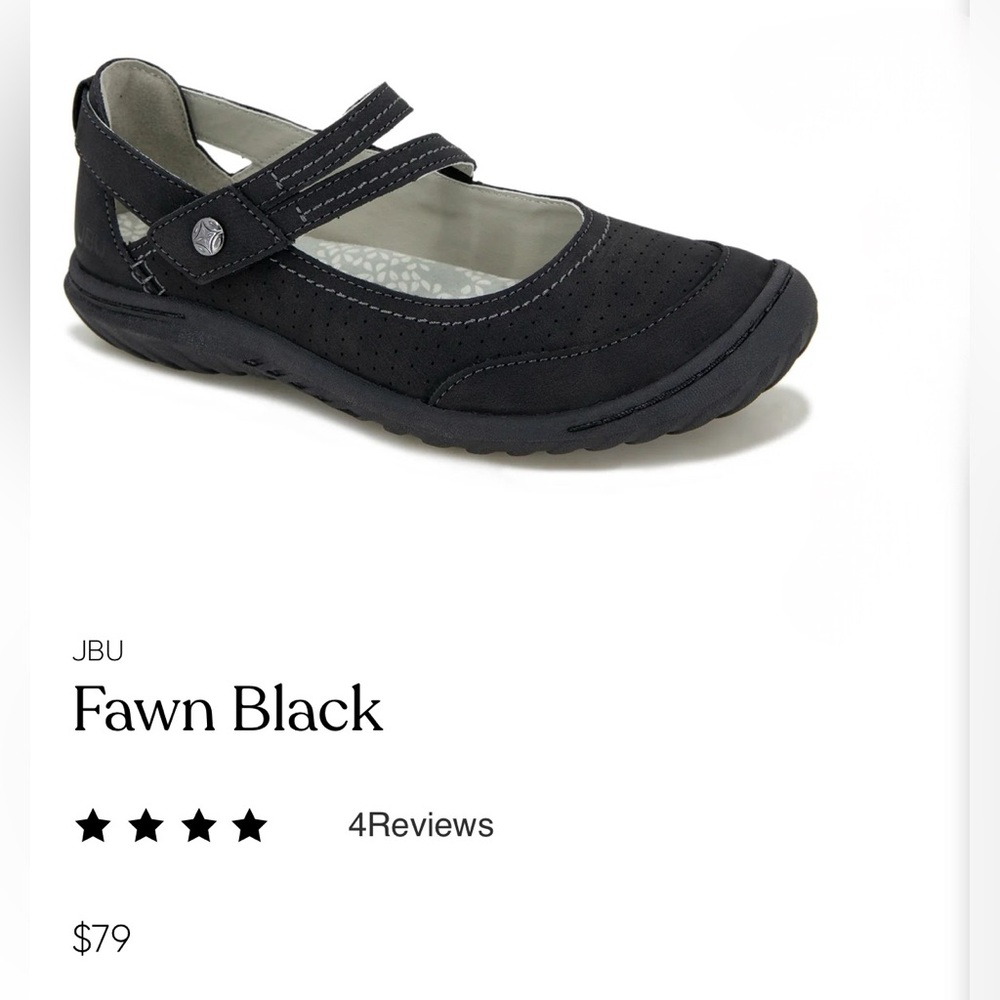 JBU Fawn Wide Mary Janes Slip On Flats Strappy Sandals Sneakers 7.5W 7 1/2 W NIB - Picture 13 of 13